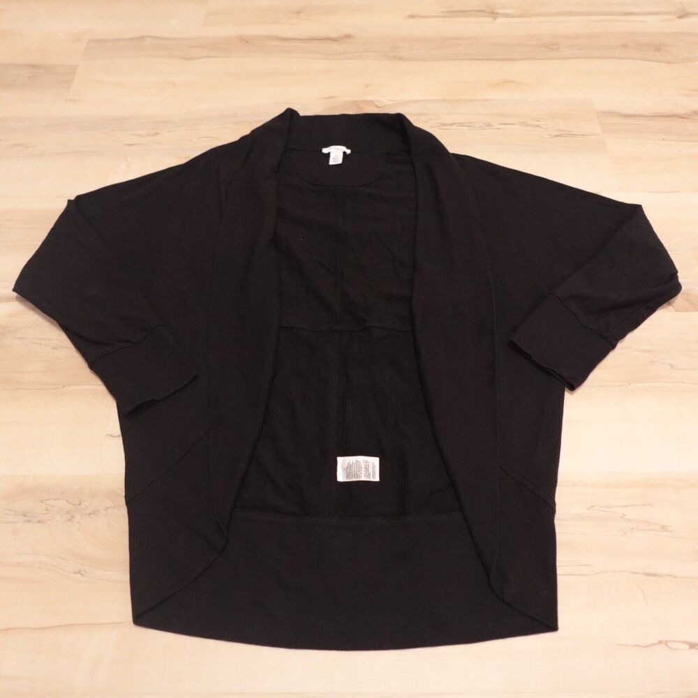 Daily Ritual Women‎ Large Cardigan Open Front Long Sleeve Black